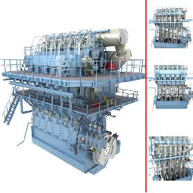 low speed marine diesel engine 3D